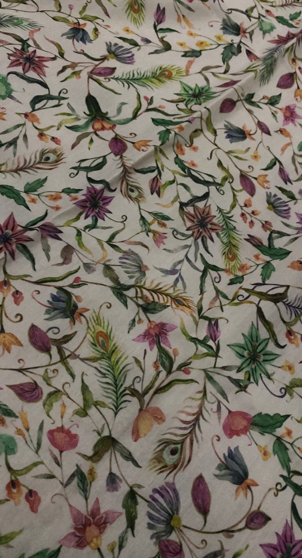 Çiçek Desenli Bohem Kadın Fuları - Görsel 4