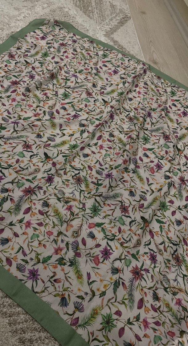 Çiçek Desenli Bohem Kadın Fuları - Görsel 2