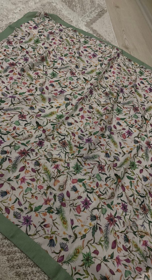 Çiçek Desenli Bohem Kadın Fuları - Görsel 3