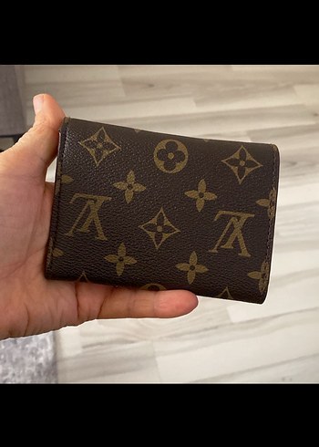 Louis Vuitton Düğmeli Kahverengi Deri Cüzdan