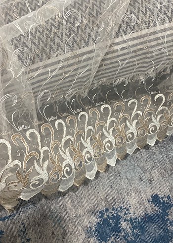 Nakışlı Beyaz Perde en 2,65 boy 2 ,20 - Görsel 2