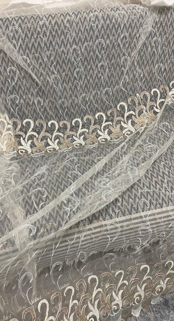 Nakışlı Beyaz Perde en 2,65 boy 2 ,20 - Görsel 3