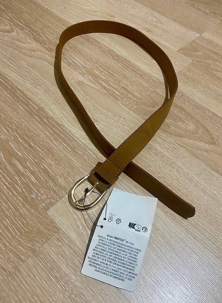 Zara Kahverengi Süet Kadın Kemer - Görsel 3