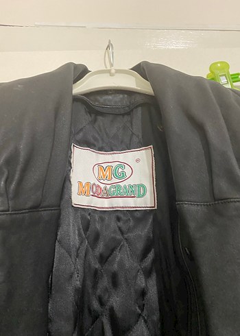 Vintage Düğmeli Siyah Deri Kadın Ceket - Görsel 2