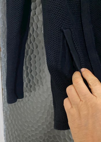 Siyah Erkek Çocuk Örgü Yün Hırka - Görsel 3