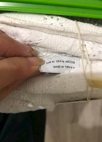 Zara Beyaz Bol Kesim Keten Kadın Pantolon - Görsel 6