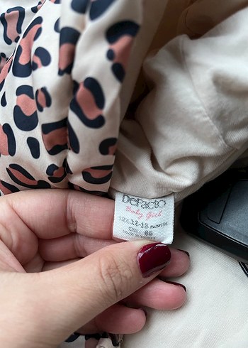 Kahverengi Leopar Desenli Kürklü Bebek Tulumu - Görsel 3