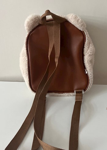 Peluş Detaylı Bej çocuk Sırt Çantası - Görsel 3