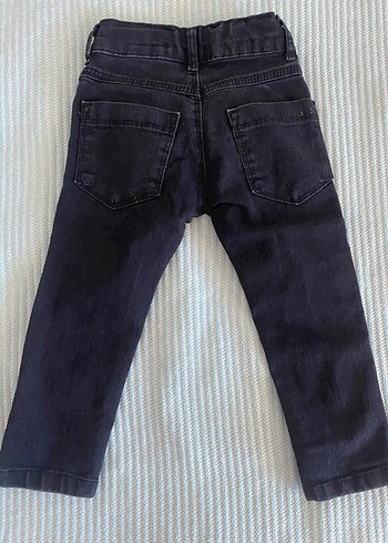 Düğmeli Gri Erkek Çocuk Denim Pantolon
