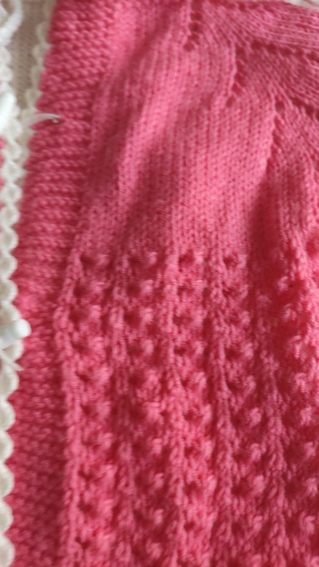 Kapüşonlu Pembe Kız Örgü Hırka - Görsel 2