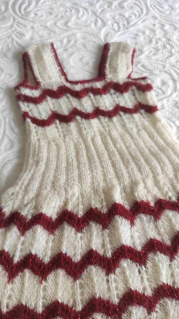 Kız Çocuk Örgü Kolsuz Bohem Elbise - Görsel 4