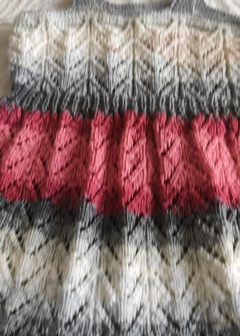 Çok Renkli Örgü Kız Elbisesi - Görsel 2