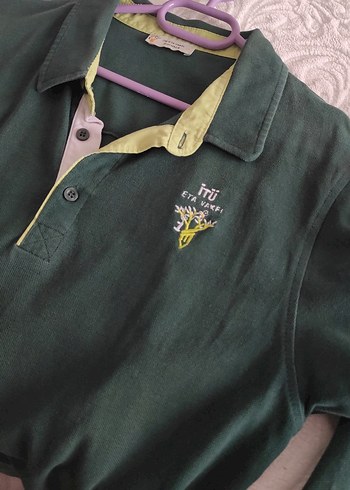 Düğmeli Beyaz Pamuklu Erkek Polo Yaka Tişört doğa koleji tişört - Görsel 3