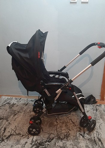 Koyu Siyah Bebek Arabası - Görsel 3