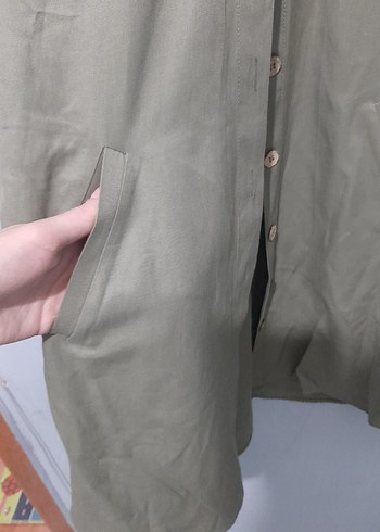 Düğmeli  Kısa Kadın Pantolon - Görsel 5