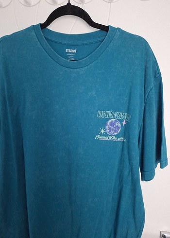 Erkek Mavi Baskılı Tişört - Görsel 3