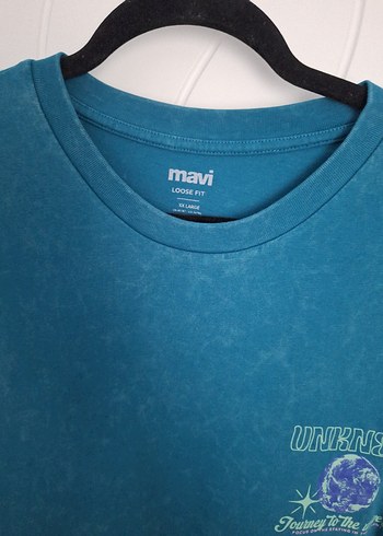 Erkek Mavi Baskılı Tişört - Görsel 4