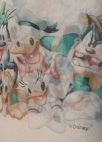 Beden beyaz Renk Mickey mouse tül perde