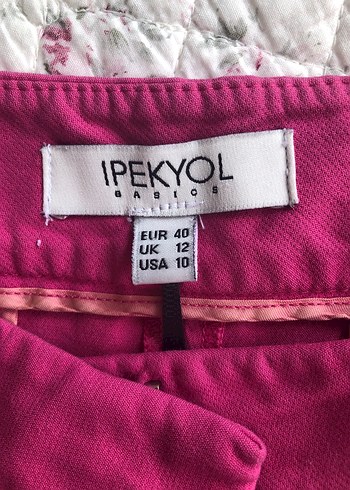 Drapeli Koyu Pembe Midi Kumaş Pantolon - Görsel 2