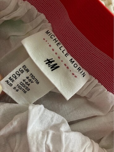 6 Yaş Beden beyaz Renk H&M etek
