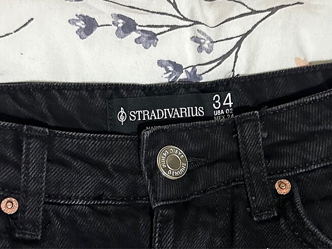 xs Beden siyah Renk stradivarius denim kot etek