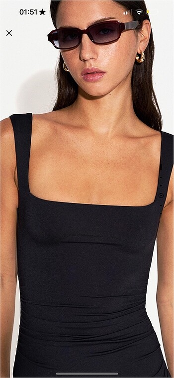bershka mini siyah elbise