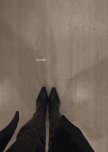 Siyah Deri Stiletto Topuklu Kadın Bot - Görsel 9