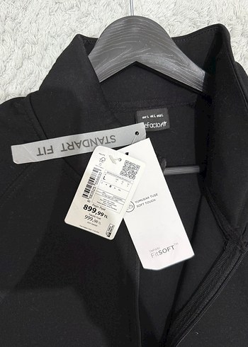 Erkek Siyah Yarım Fermuarlı Yüksek Yaka Sweatshirt - Görsel 8