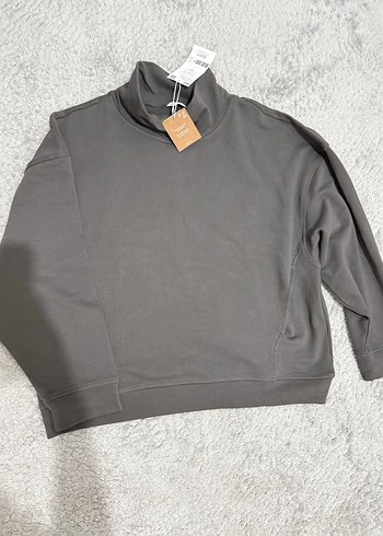 Gri Kadın Salaş Sweatshirt Eşofman Takım - Görsel 3