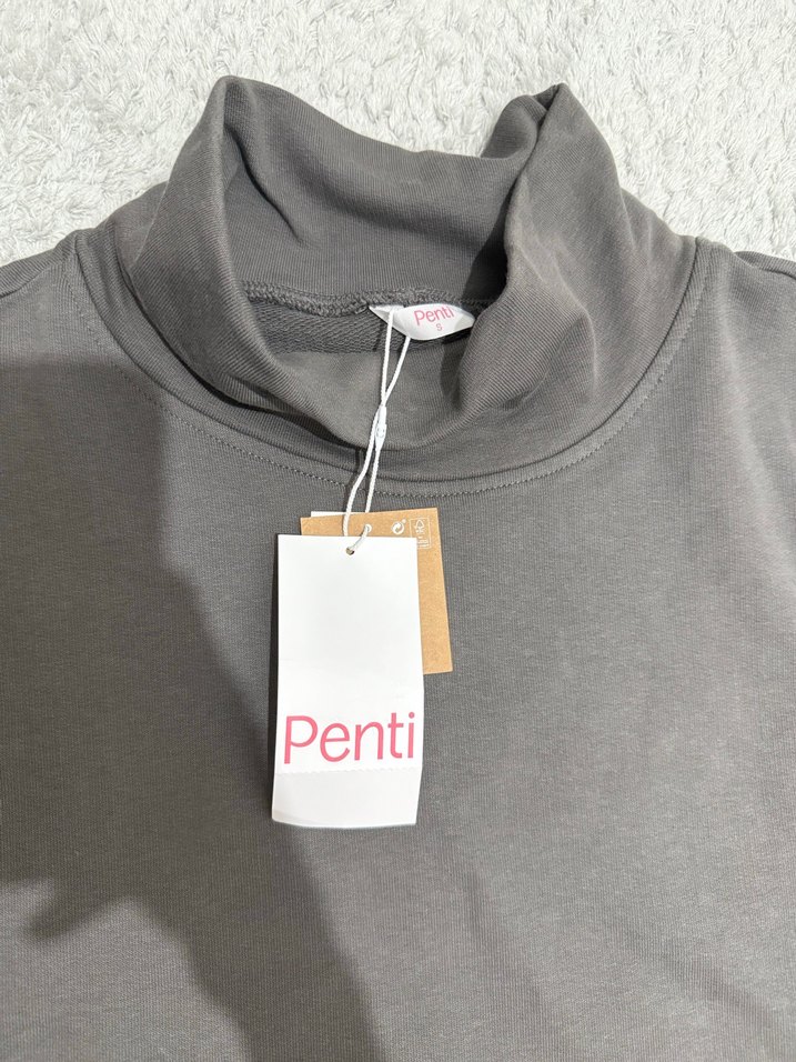 Gri Kadın Salaş Sweatshirt Eşofman Takım - Görsel 5