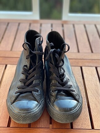 Siyah deri converse