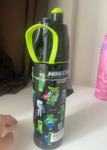 Minecraft Desenli Siyah Çocuk Termosu - Görsel 5