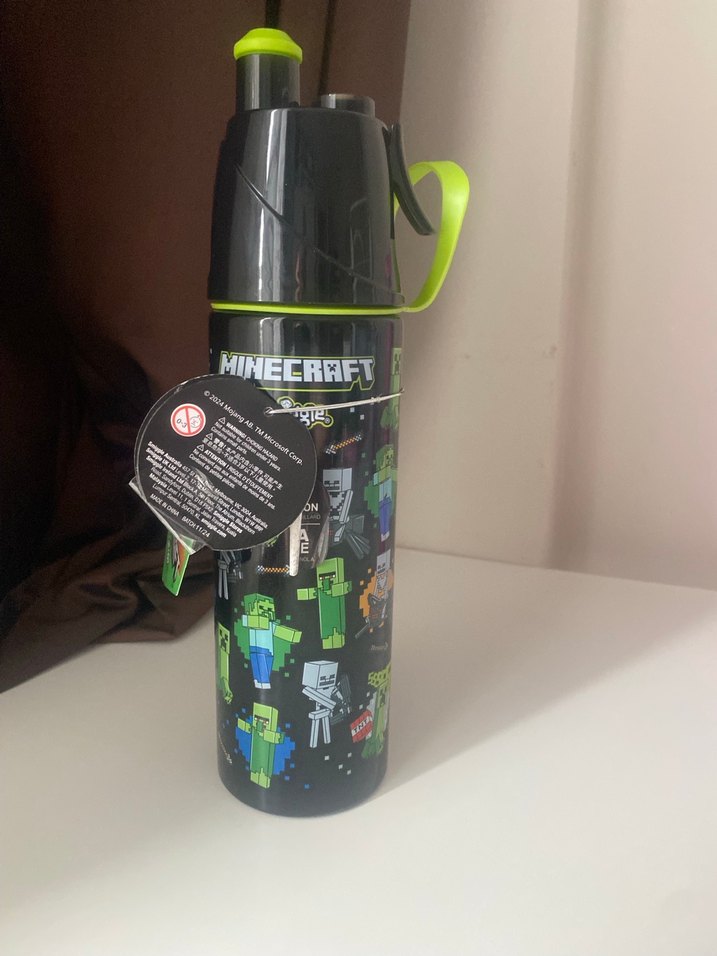 Minecraft Desenli Siyah Çocuk Termosu - Görsel 2