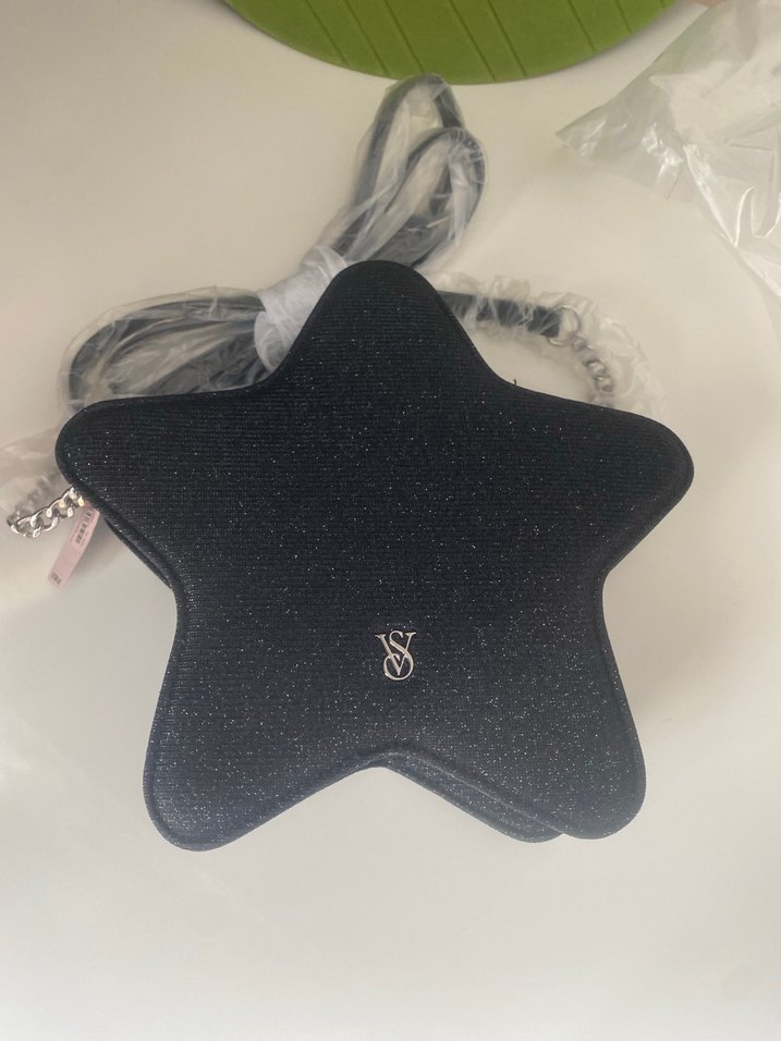 Yıldız Desenli Siyah Gece Çantası - Görsel 3