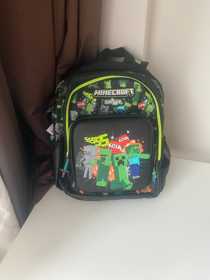 SMIGGLE 
Minecraft Temalı Çok Bölmeli Çocuk Sırt Çantası - Görsel 2