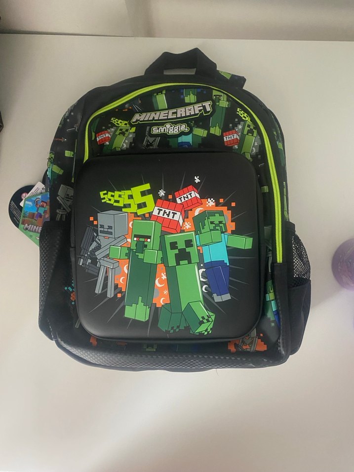 SMIGGLE 
Minecraft Temalı Çok Bölmeli Çocuk Sırt Çantası - Görsel 3