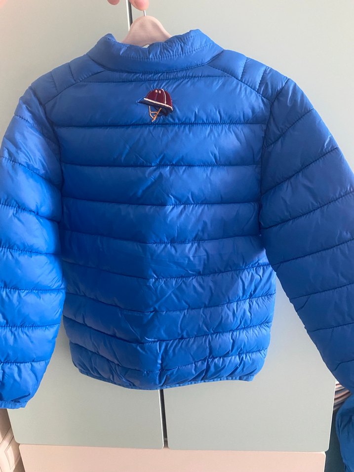 Erkek Çocuk Mavi Düğmeli Street Wear Mont - Görsel 3