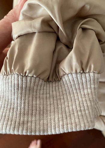 Kız Çocuk Bej Kapüşonlu Mont - Görsel 6