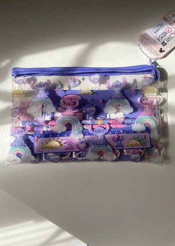 Pastel Renkli Çocuk Okul kırtasiye set STITCH - Görsel 8