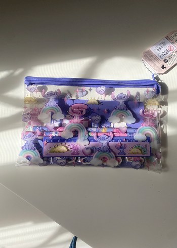 Pastel Renkli Çocuk Okul kırtasiye set STITCH - Görsel 7