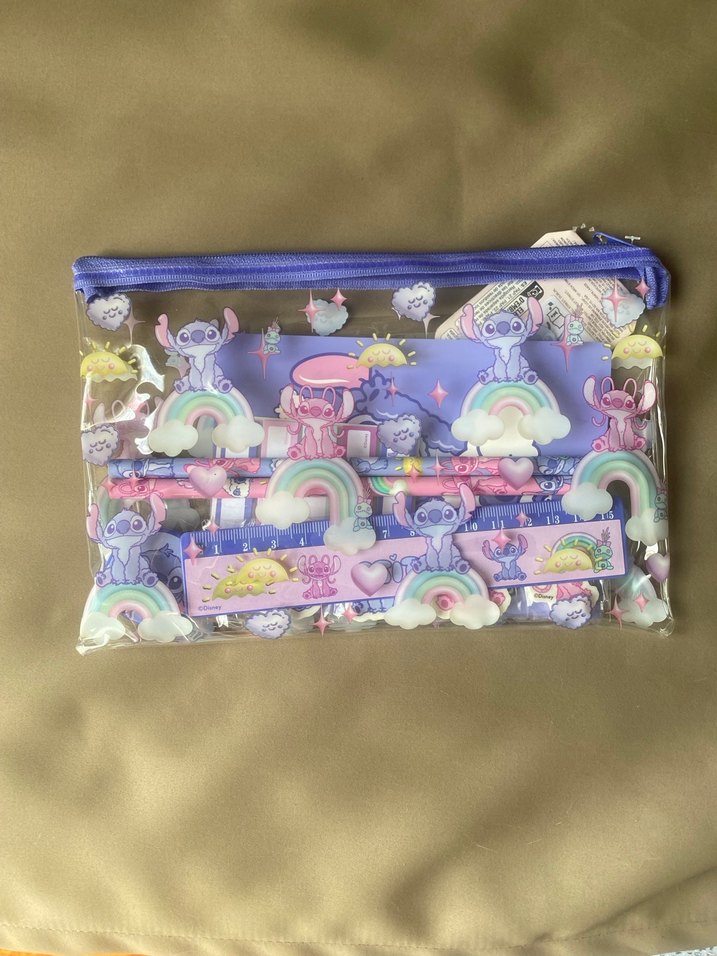 Pastel Renkli Çocuk Okul kırtasiye set STITCH - Görsel 5