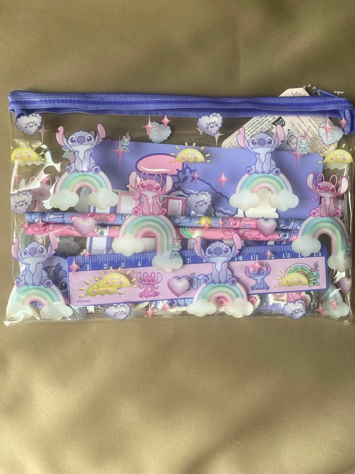 Pastel Renkli Çocuk Okul kırtasiye set STITCH - Görsel 4