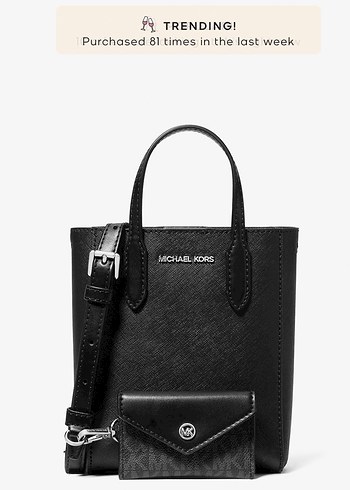 Siyah Deri Minimalist Michael Kors çanta - Görsel 3