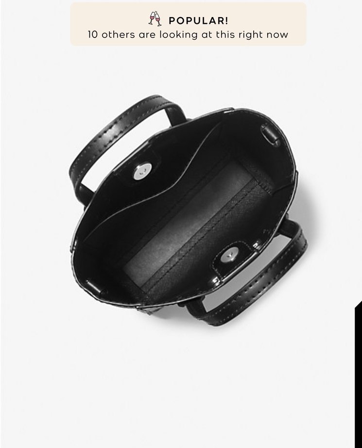 Siyah Deri Minimalist Michael Kors çanta - Görsel 2