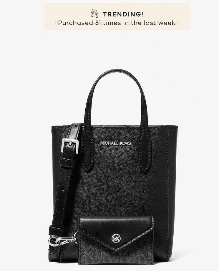 Siyah Deri Minimalist Michael Kors çanta - Görsel 3