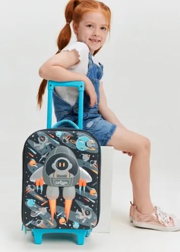 Smiggle Uzay Temalı Çocuk valiz Çantası - Görsel 2