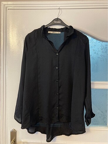 Siyah şifon gömlek - Görsel 3