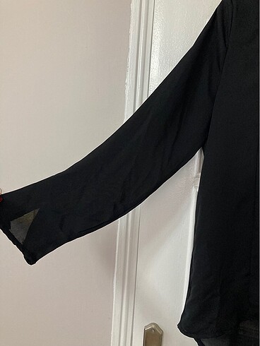 Siyah şifon gömlek - Görsel 2