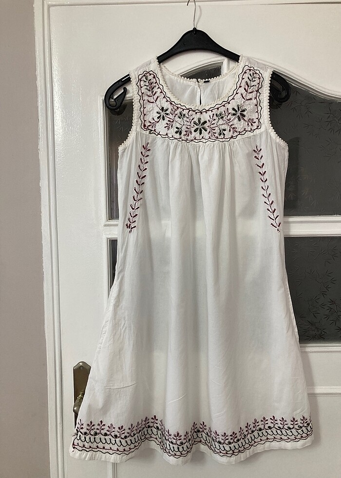 Beyaz pareo elbise - Görsel 2