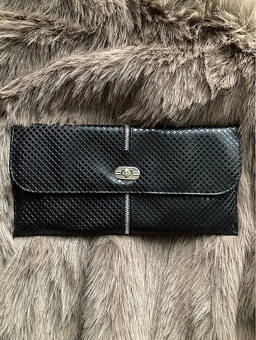 Siyah portföy çanta clutch